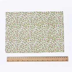 Feuilles de tissu polyester a4 imprimées à motif floral, tissu autocollant, pour accessoires de vêtement, colorées, 30x21.5x0.03 cm