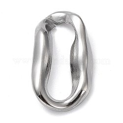 304 Edelstahl verbindet Ringe, unregelmäßiger ovaler Verbinder, Edelstahl Farbe, 18.5x10x2 mm, Innendurchmesser: 14x4 mm