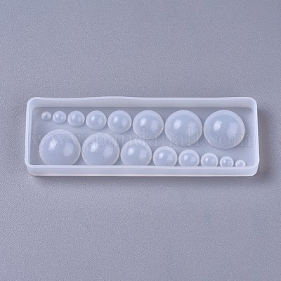 Silicone Molds, Resin Casting Molds, For UV Resin, Epoxy Resin Jewelry  Making, Round, White, 135x45x5mm, Inner Diameter: 4mm, 6mm, 8mm, 10mm,  12mm