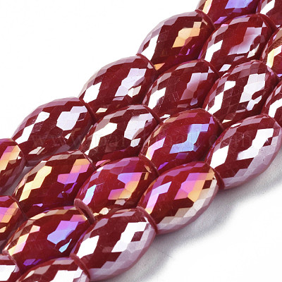 Chapelets de perles en verre électroplaqué&nbsp;EGLA-S194-15A-A14-1