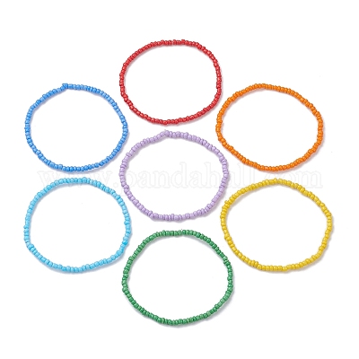 Set Braccialetti Arcobaleno Donna | 3 Pezzi In Pietra Naturale Fatti A Mano Impilabili
