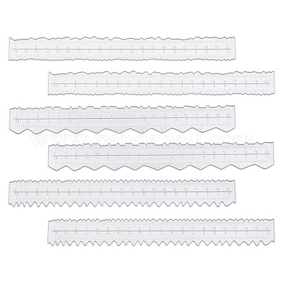 2 Pcs Metal Paper Tearing Ruler Deckle Edge Ruler Craft Ruler for