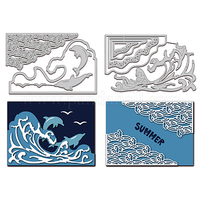 Wholesale GLOBLELAND 2Pcs Ocean Waves Corner Cutting Dies Metal Dolphin Frame  Die Cuts Embossing Stencils Template for Paper Card Making Decoration DIY  Scrapbooking Album Craft Decor 