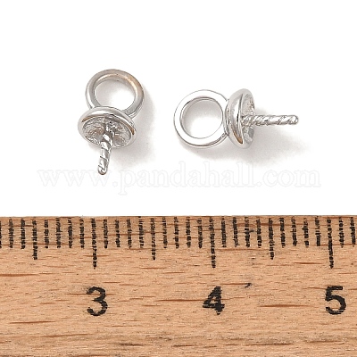 Bails de capuchon de perle en laiton&nbsp;KK-G499-09A-P-1
