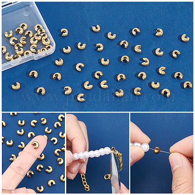 Tube Crimp Bead, 2mm, (60pcs)