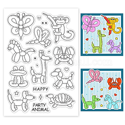 Wholesale PandaHall Animal Pattern Clear Stamps 