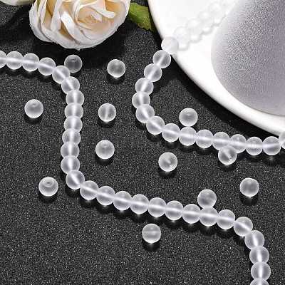 Perles de cristal de quartz brins&nbsp;G497-8mm-1