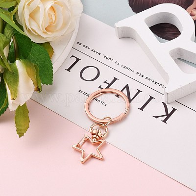 Rose gold keychain on sale ring