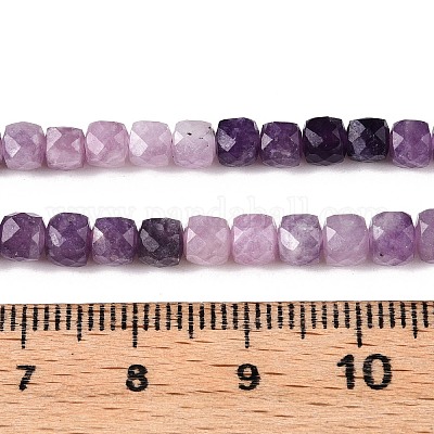 Natürliche Lepidolith-Perlenstränge mit Farbverlauf&nbsp;G-N342-138B-1