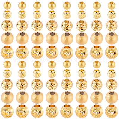 200pcs 5 Arten Messingperlen&nbsp;KK-BBC0024-62-1