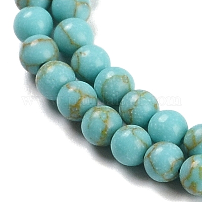 Chapelets de perles en turquoise synthétique&nbsp;G-U004-02E-1