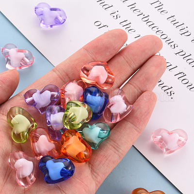 Perles en acrylique transparente&nbsp;X-TACR-S152-19A-1