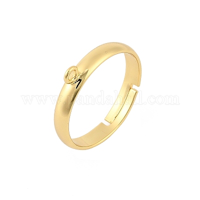 Bases de anillo de bucle ajustable de latón&nbsp;KK-A272-10G-1