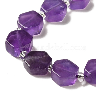Natürlichen Amethyst Perlen Stränge&nbsp;G-P534-A13-01-1