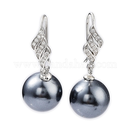 Orecchini A Foglia In Argento Sterling 925 Con Perla 6mm E Zirconia Cubica, Eleganti E Semplici Per Donna, Regalo Compleanno
