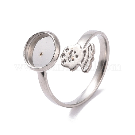 304 fornituras de anillo de puño abierto de acero inoxidable STAS-E124-04P-1