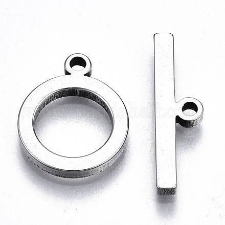 201 Stainless Steel Toggle Clasps STAS-Q241-008P-NF-1