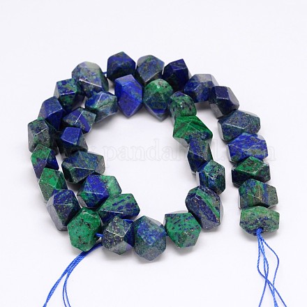 Natural Chrysocolla and Lapis Lazuli Beads Strands G-O041-02-1