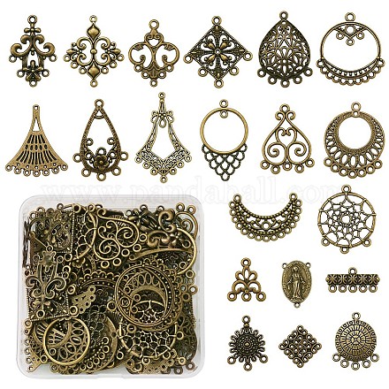 Kronleuchterkomponenten aus tibetischem Stil und Glieder aus Eisenleuchtern PALLOY-TA0001-56AB-1