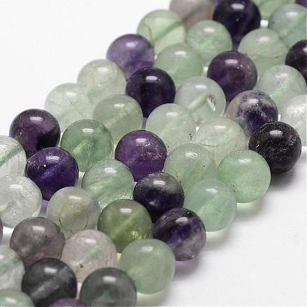 Chapelets de perles en fluorite naturelle G-D840-56-6mm-AB-1