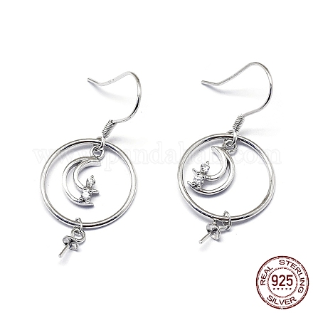 925 orecchino pendente in argento sterling rodiato STER-L057-059P-1