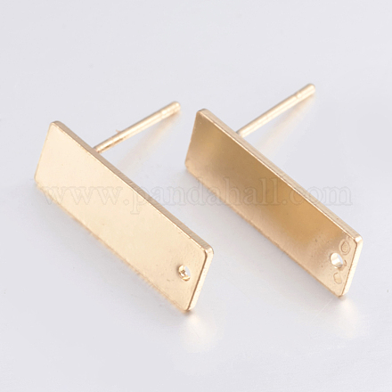 Brass Stud Earring Findings KK-F744-05KCG-1
