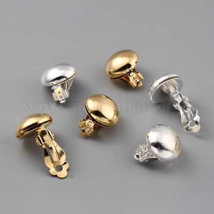 Brass Clip-on Earring Findings KK-O131-03-B-1