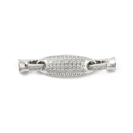Латунные микро проложить кубического циркония раз за застежками KK-U059-15P-1