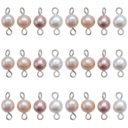 Sunnyclue 30 piezas encantos de conector de perlas naturales de agua dulce FIND-SC0005-39-1