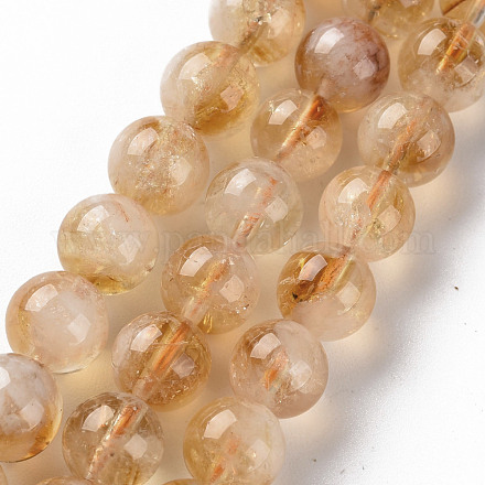 Natürlichen Citrin Perlen Stränge G-S362-105C-1