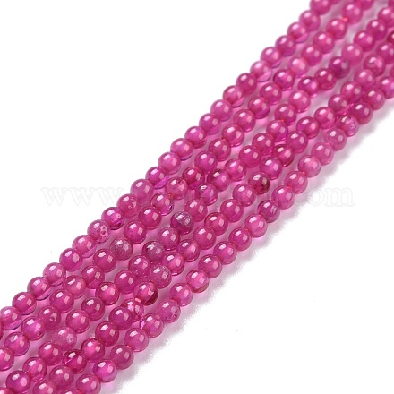Natural Ruby/Red Corundum Beads Strands G-D463-09B-1
