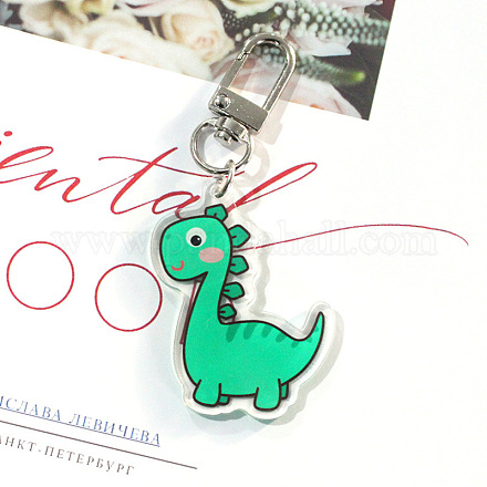 Joli porte-clés pendentif dinosaure en acrylique WG57303-03-1