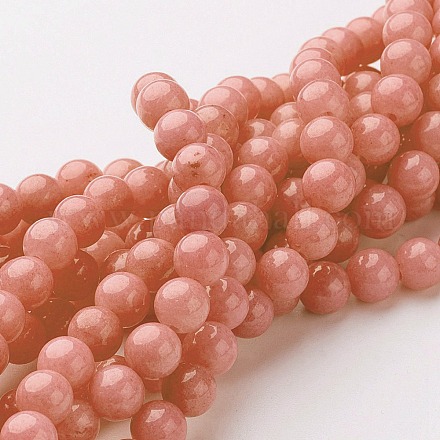 Chapelets de perles rondes en jade de Mashan naturelle G-D263-10mm-XS18-1
