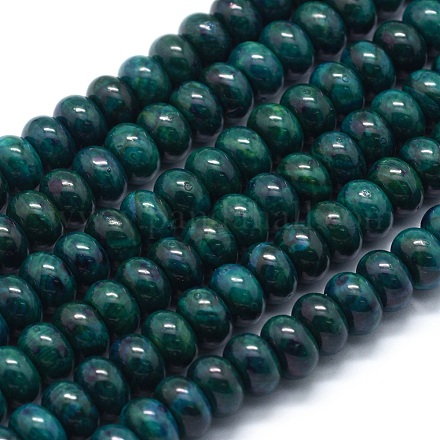 Chapelets de perles de chrysocolla naturelles teintées G-E507-12A-8mm-1