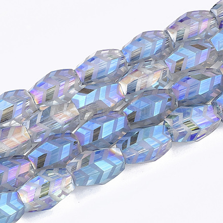 Chapelets de perles en verre électroplaqué EGLA-T018-02-C01-1