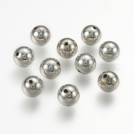 925 Sterling Silber halb gebohrte Perlen STER-K037-038B-1