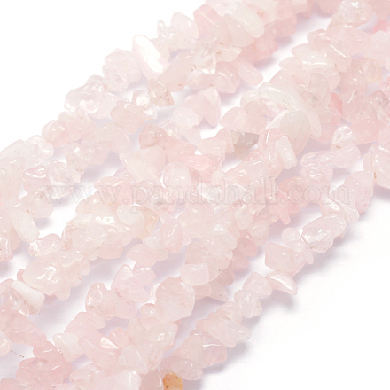 Fili di perline quarzo roso  naturale  G-P406-08-1