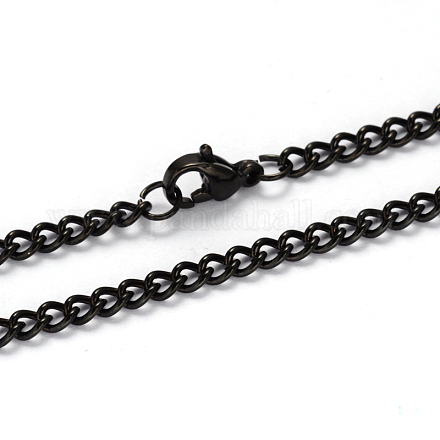 Collares de cadena de bordillo de 304 acero inoxidable X-NJEW-L416-04B-1