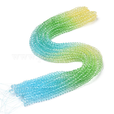 Chapelets de perles en verre transparente   GLAA-E036-07Y-1