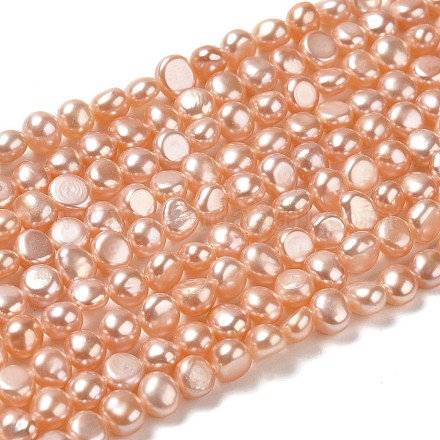 Fili di perle di perle d'acqua dolce coltivate naturali PEAR-E017-36-1