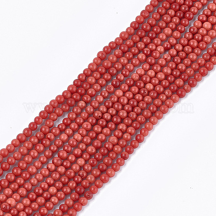 Chapelets de perles en corail synthétique CORA-T009-32A-01-1