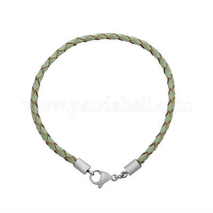 Braided Leather Cord Bracelet Makings MAK-M020-05-G-1