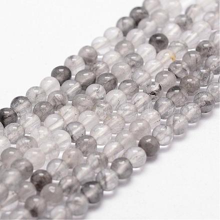 Nuvoloso naturale perle di quarzo fili G-D840-69-4mm-1