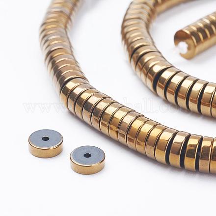 Electroplate Non-Magnetic Synthetic Hematite Beads Strands G-F510-03G-8mm-1
