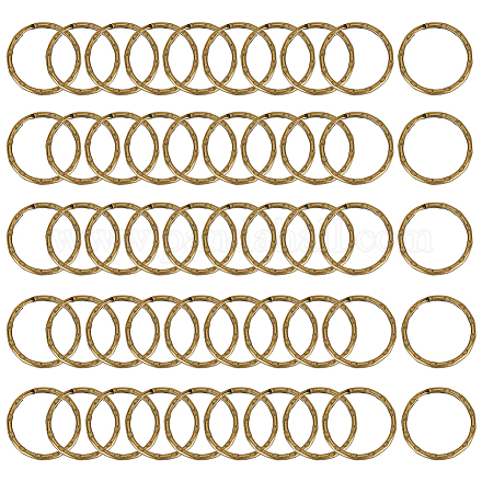 WADORN 50pcs Split Rings Double Loop Jump Ring IFIN-WR0001-09-1