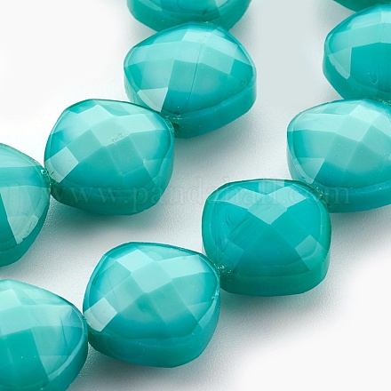 Opaque Solid Color Glass Beads Strands GLAA-E405-04-A04-1