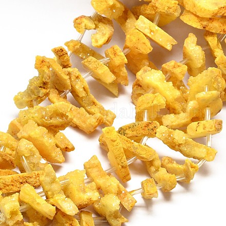Natural Crystal Agate Nuggets Beads Strands G-F214-28A-1