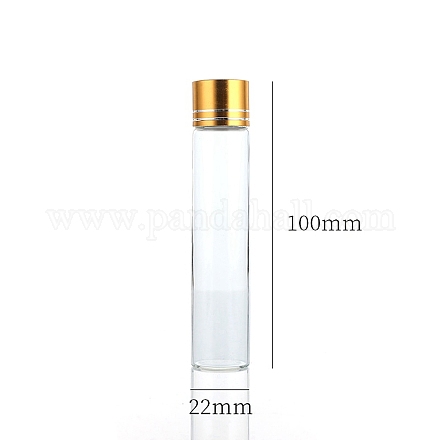 Botellas de vidrio transparente contenedores de abalorios CON-WH0085-77H-02-1