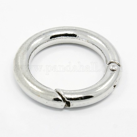 Zinc Alloy Ring Spring Gate Rings PALLOY-O011-P-1