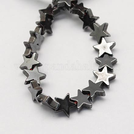 Non-magnetic Synthetic Hematite Beads Strands G-Q898-8mm-1